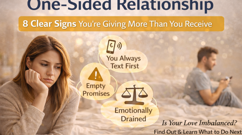 clear signs of a one-sided relationship including emotional exhaustion and lack of effort